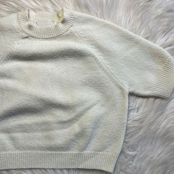 Pullover Crew Neck Knit Sweater White Size 3T - Picture 2 of 3